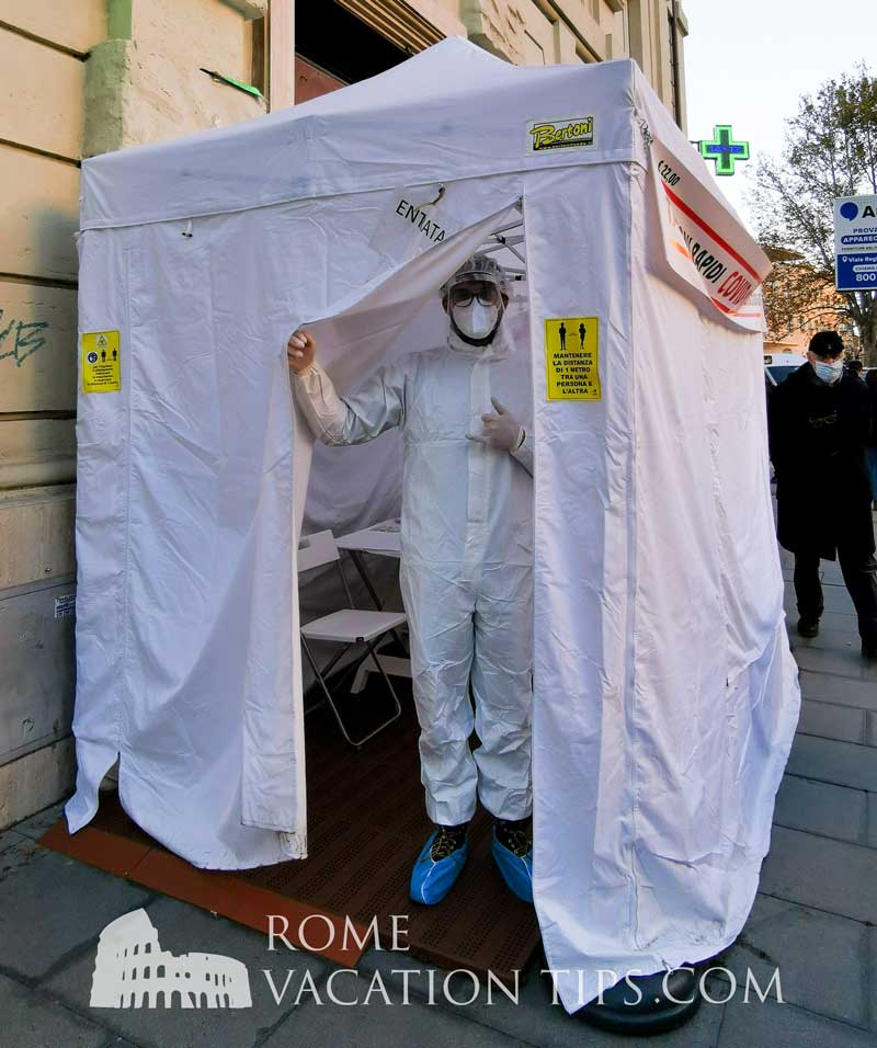 How to get a Covid-19 test in Rome in English.