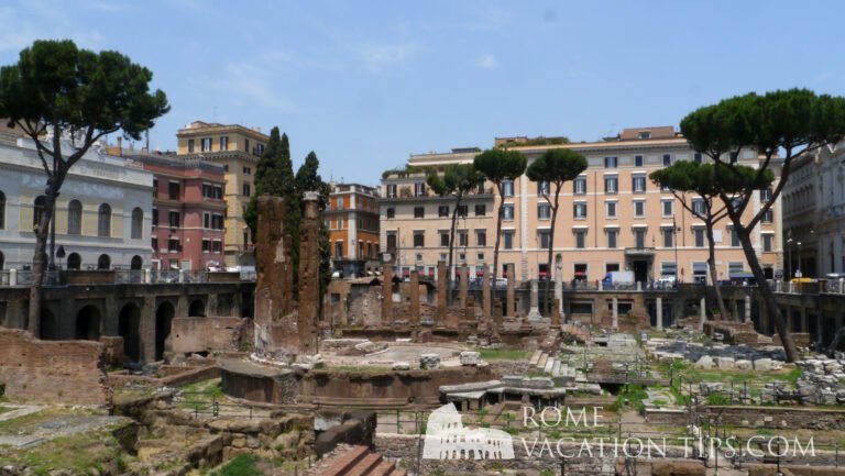 The site of Caesar's assassination in Largo di Torre Argentina, Rome
