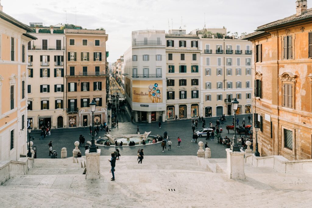 Piazza di Spagna seen from the Spanish Steps - Rome Vacation Tips
