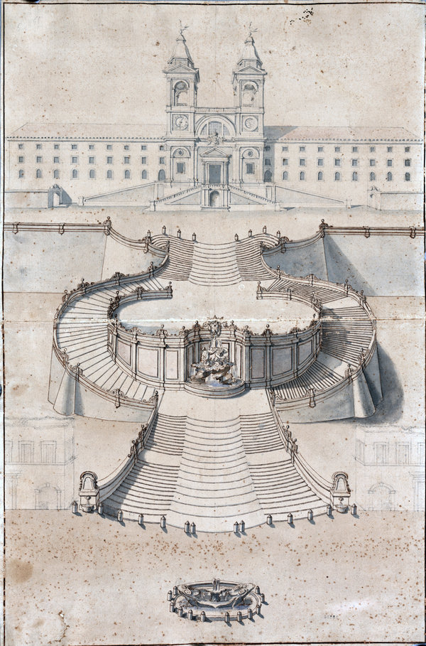 Projection f the Spanish Steps by Alessandro Specchi